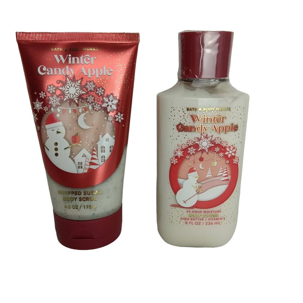 Winter Candy Apple Whipped Sugar Body Scrub and Lotion Set
